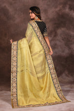 Load image into Gallery viewer, Light Yellow Handloom Saree - Keya Seth Exclusive
