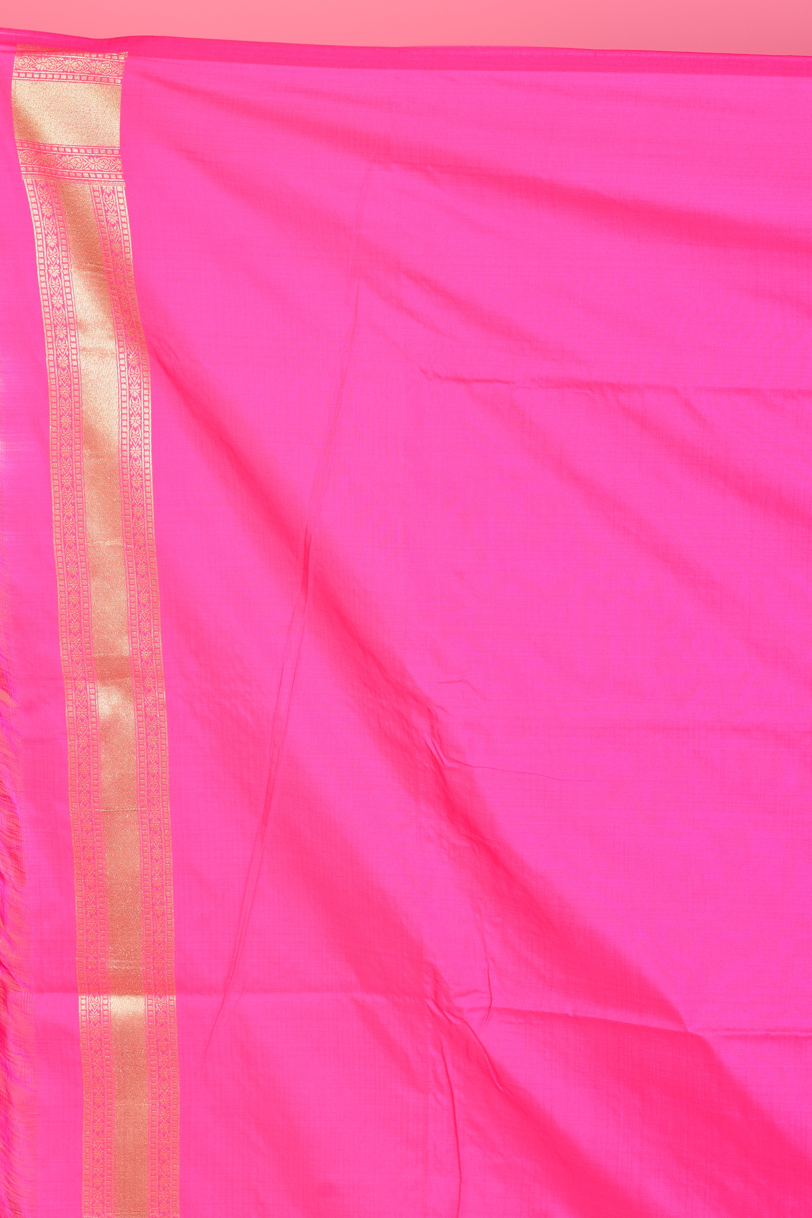 Pink Blended Katan Silk Saree with Meenakari Works - Keya Seth Exclusive