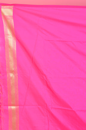 Pink Blended Katan Silk Saree with Meenakari Works - Keya Seth Exclusive