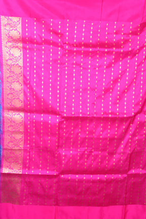 Blue Pure Katan Saree - Keya Seth Exclusive