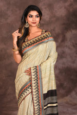 Load image into Gallery viewer, Brown Handloom Saree - Keya Seth Exclusive
