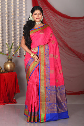 Pink Pure Tussar Saree - Keya Seth Exclusive