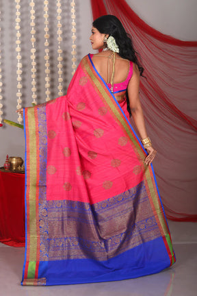 Pink Pure Tussar Saree - Keya Seth Exclusive