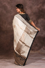 Load image into Gallery viewer, White Semi-Silk Saree - Keya Seth Exclusive
