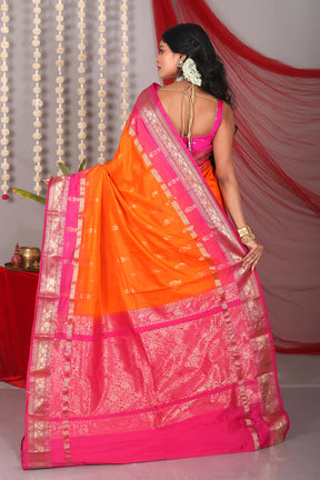 Orange Pure Kanjivaram Saree - Keya Seth Exclusive