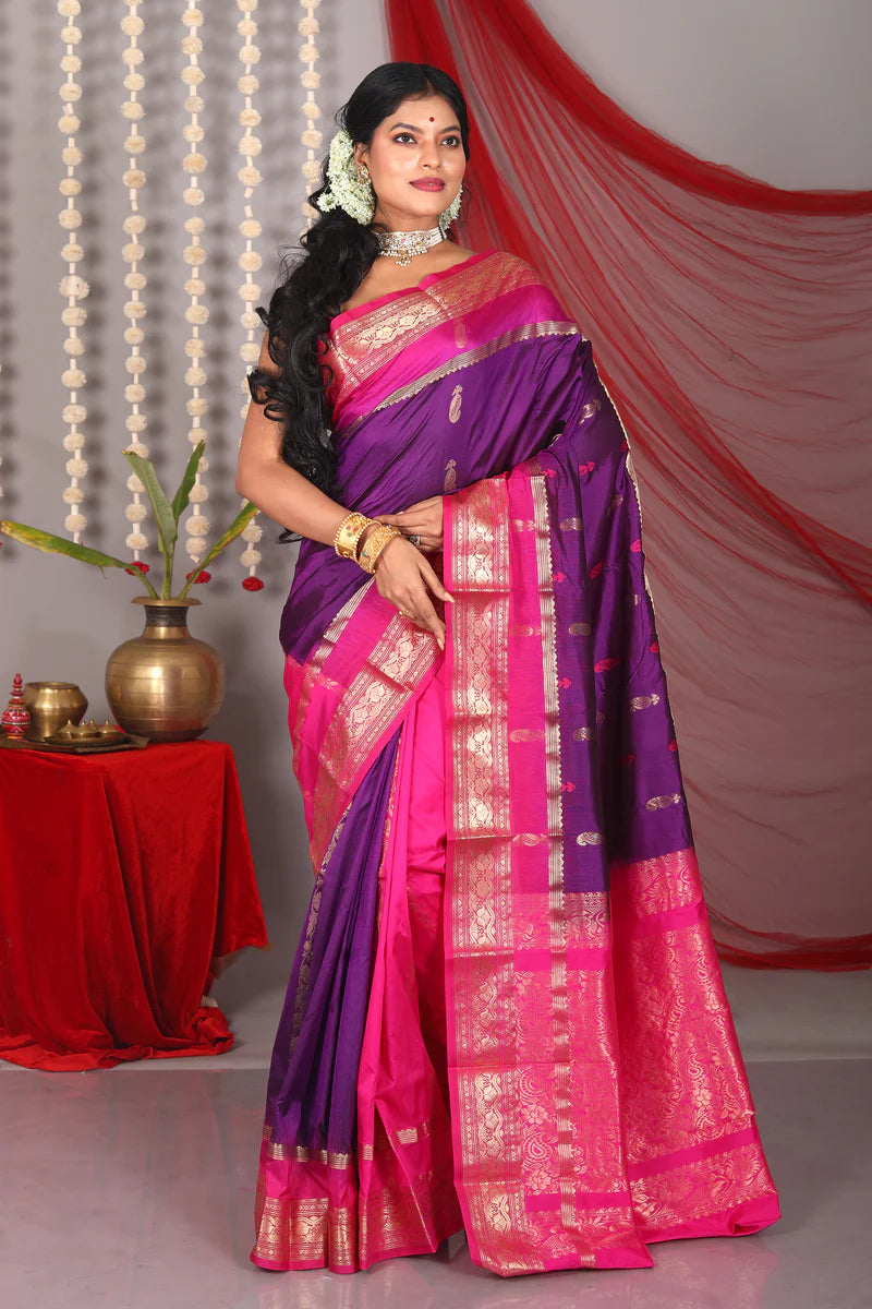 Purple Pure Kanjivaram Silk - Keya Seth Exclusive