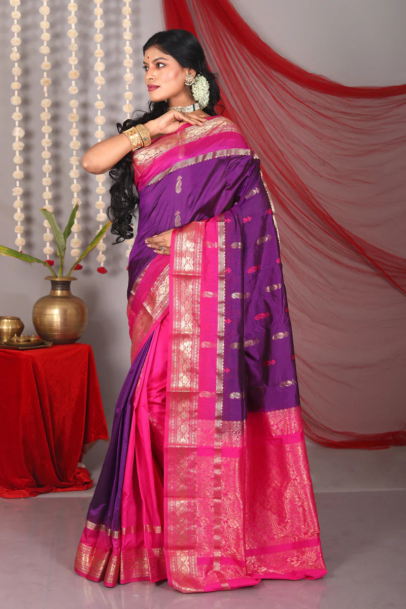 Purple Pure Kanjivaram Silk - Keya Seth Exclusive