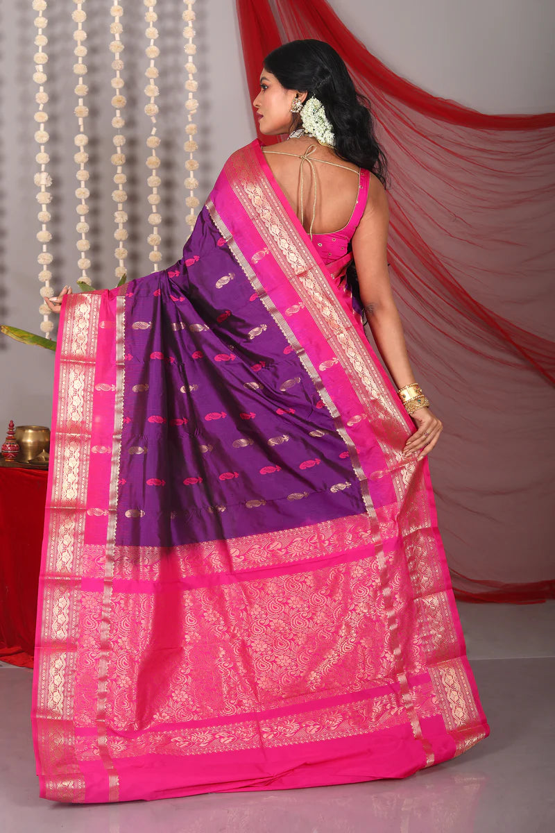 Purple Pure Kanjivaram Silk - Keya Seth Exclusive