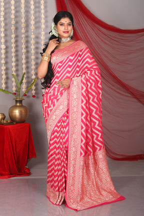 Pink Pure Khaddi Saree - Keya Seth Exclusive