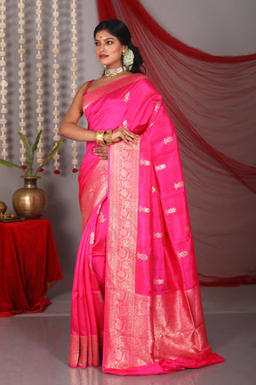 Pink Pure Tussar Saree - Keya Seth Exclusive