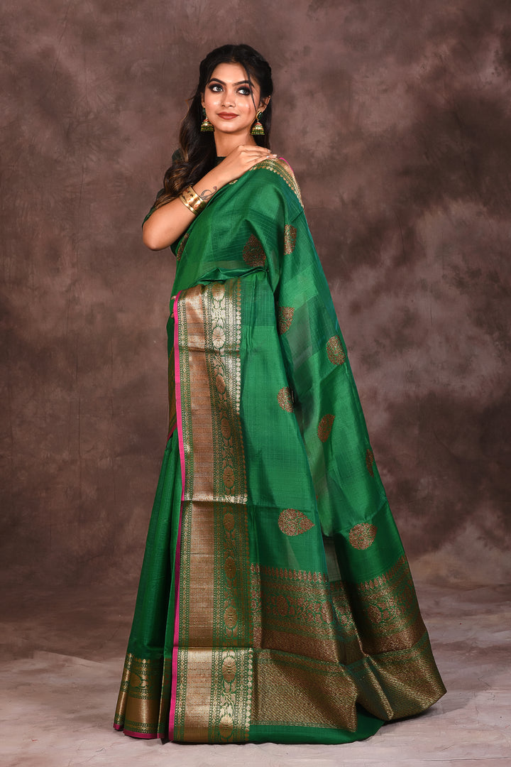 Designer Green Semi-Silk Saree - Keya Seth Exclusive