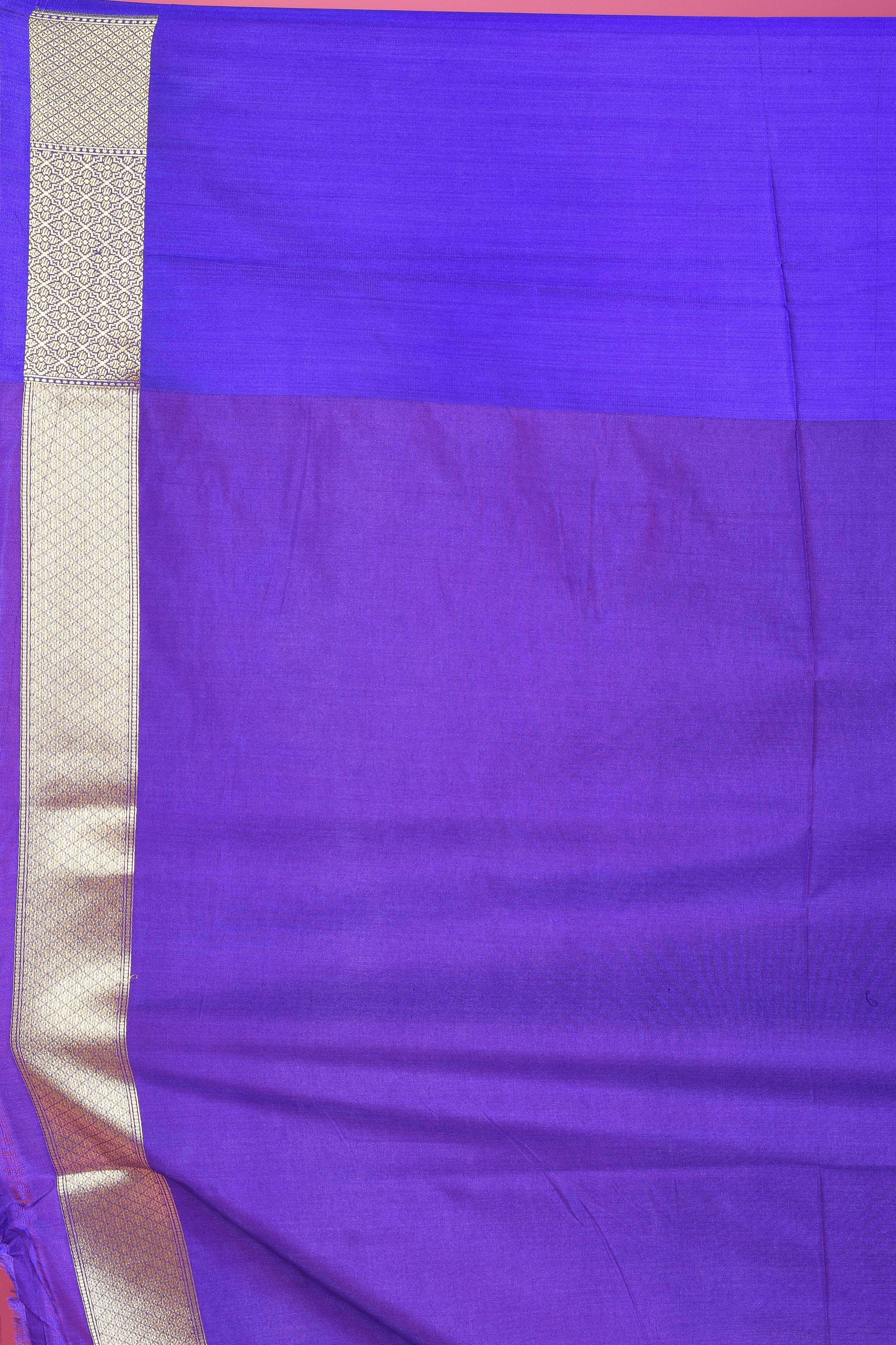 Red Blended Katan Silk Saree with Purple Borders - Keya Seth Exclusive