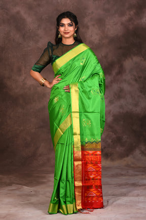 Light Green Silk Saree - Keya Seth Exclusive