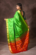 Load image into Gallery viewer, Light Green Silk Saree - Keya Seth Exclusive
