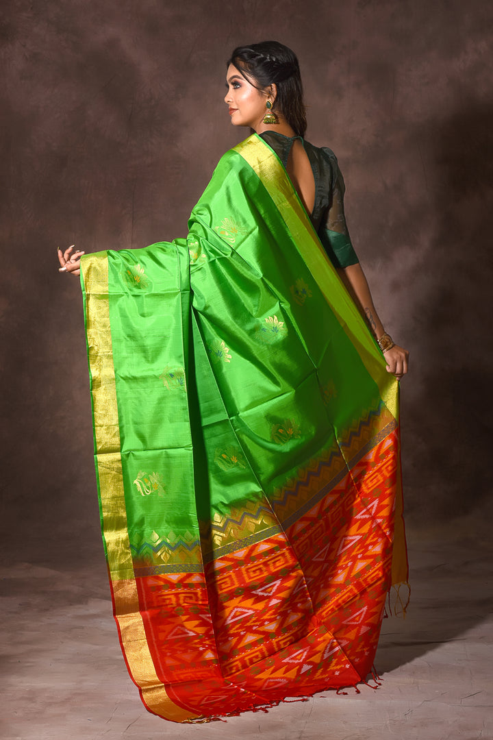 Light Green Silk Saree - Keya Seth Exclusive