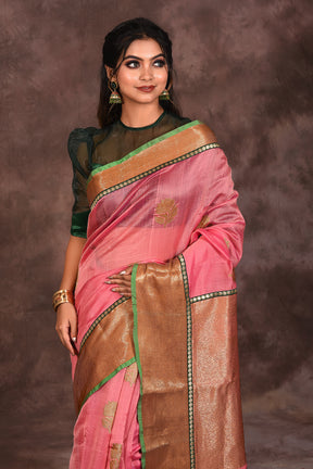 Designer Bright Pink Semi-Silk Saree - Keya Seth Exclusive