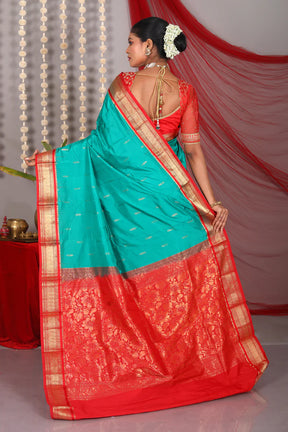 Rama Green Pure Kanjivaram Saree - Keya Seth Exclusive