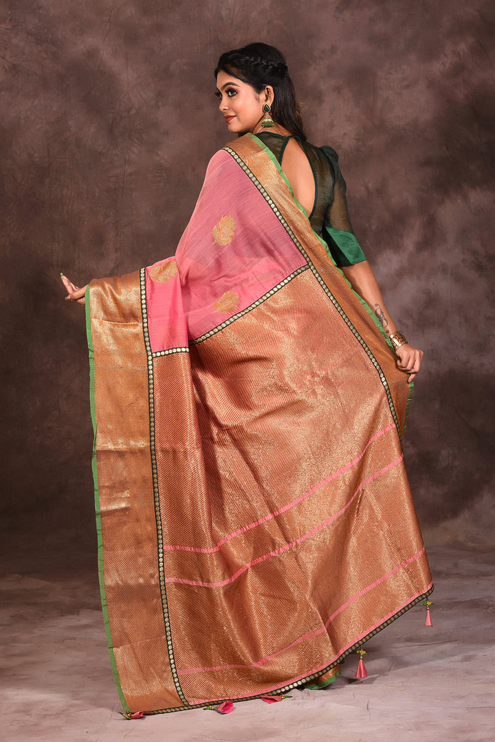 Designer Bright Pink Semi-Silk Saree - Keya Seth Exclusive