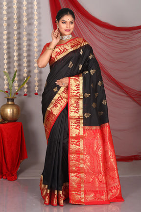 Black Pure Kanjivaram Saree - Keya Seth Exclusive