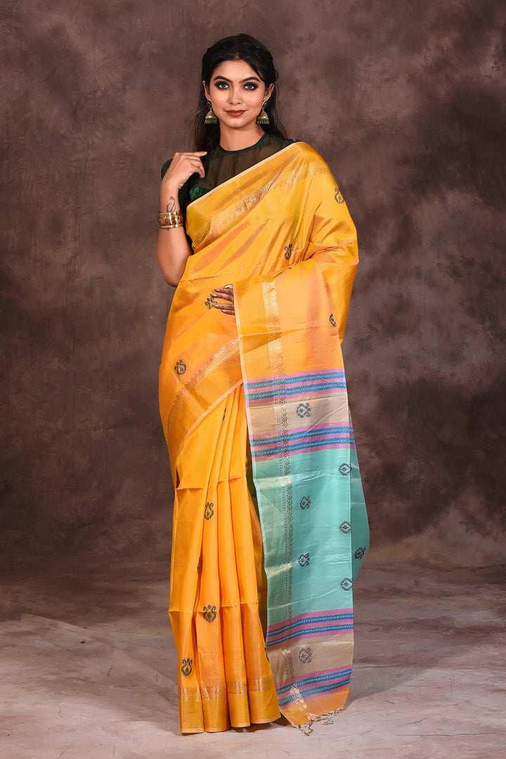 Light Yellow Handloom Silk Saree - Keya Seth Exclusive