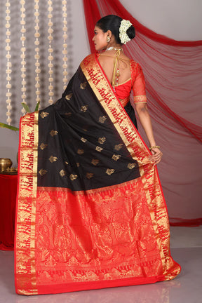 Black Pure Kanjivaram Saree - Keya Seth Exclusive