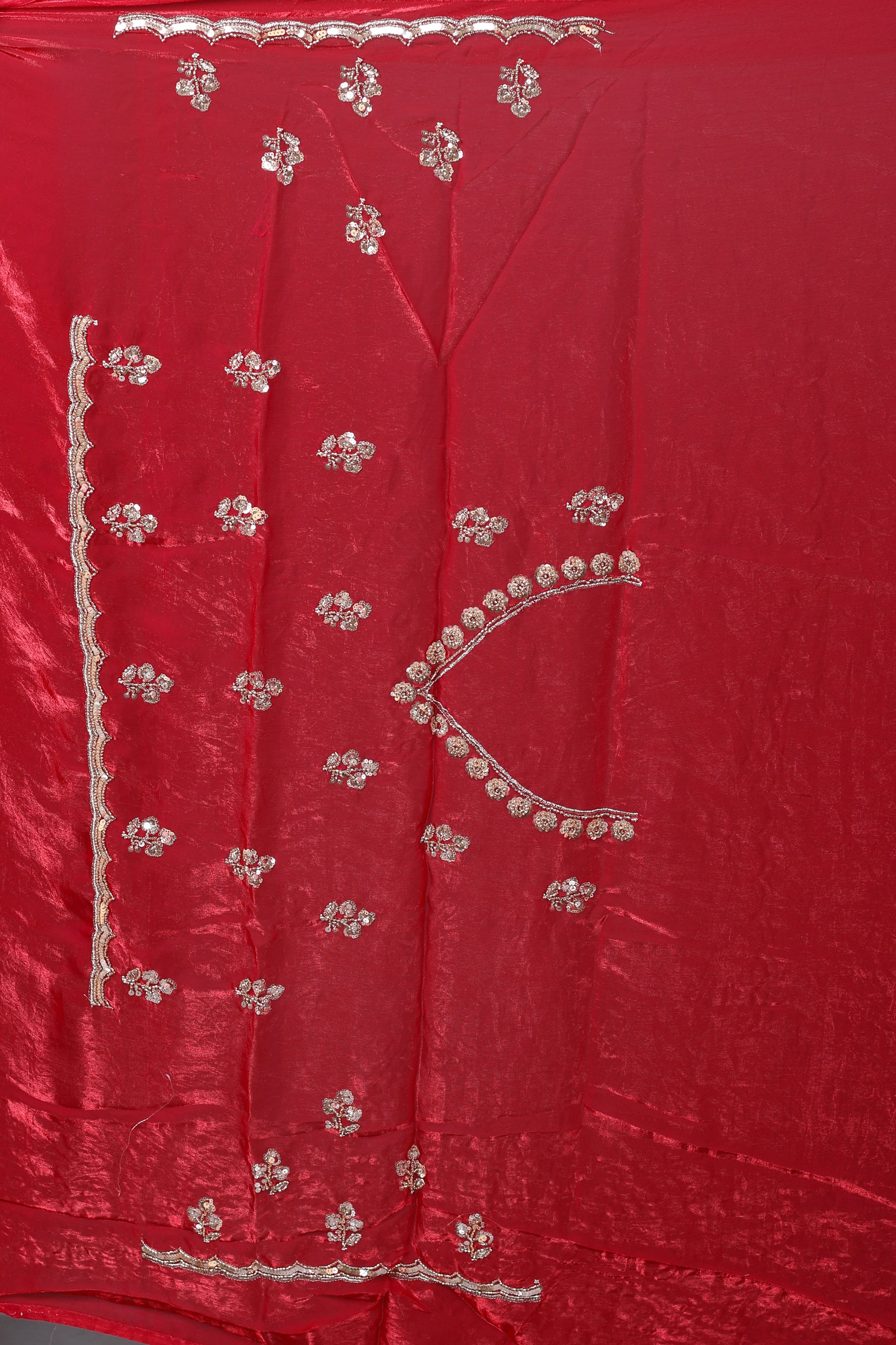 Pink Blended Georgette Saree