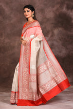 Load image into Gallery viewer, Designer White Tissue Banarasi Saree - Keya Seth Exclusive
