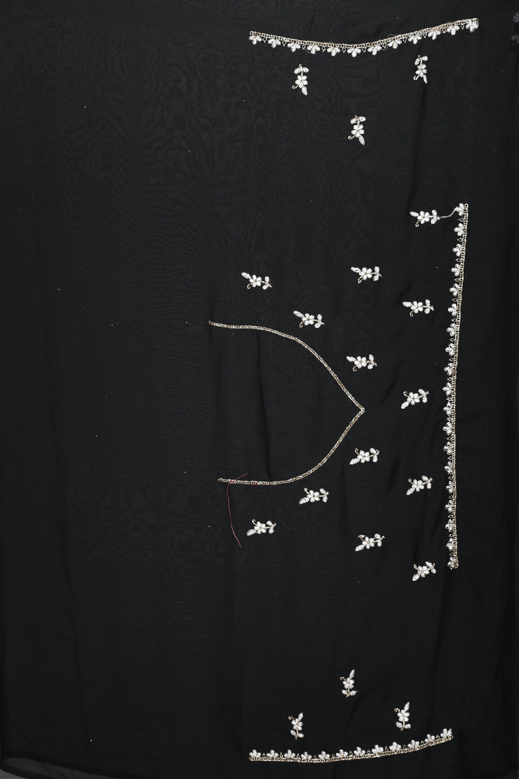 Black Blended Georgette Silk