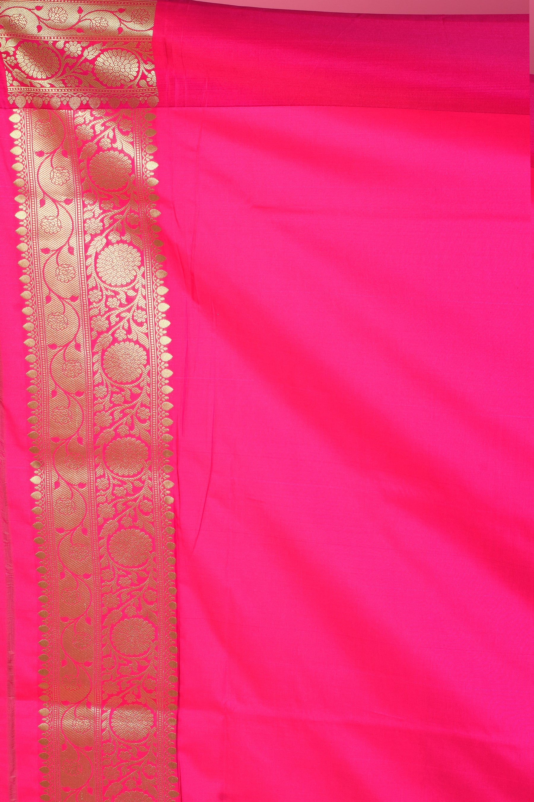 Navy Blue Uppada Silk Saree with Pink Borders - Keya Seth Exclusive