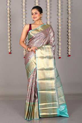 Lavender Blended Tissue Kanjivaram Saree - Keya Seth Exclusive