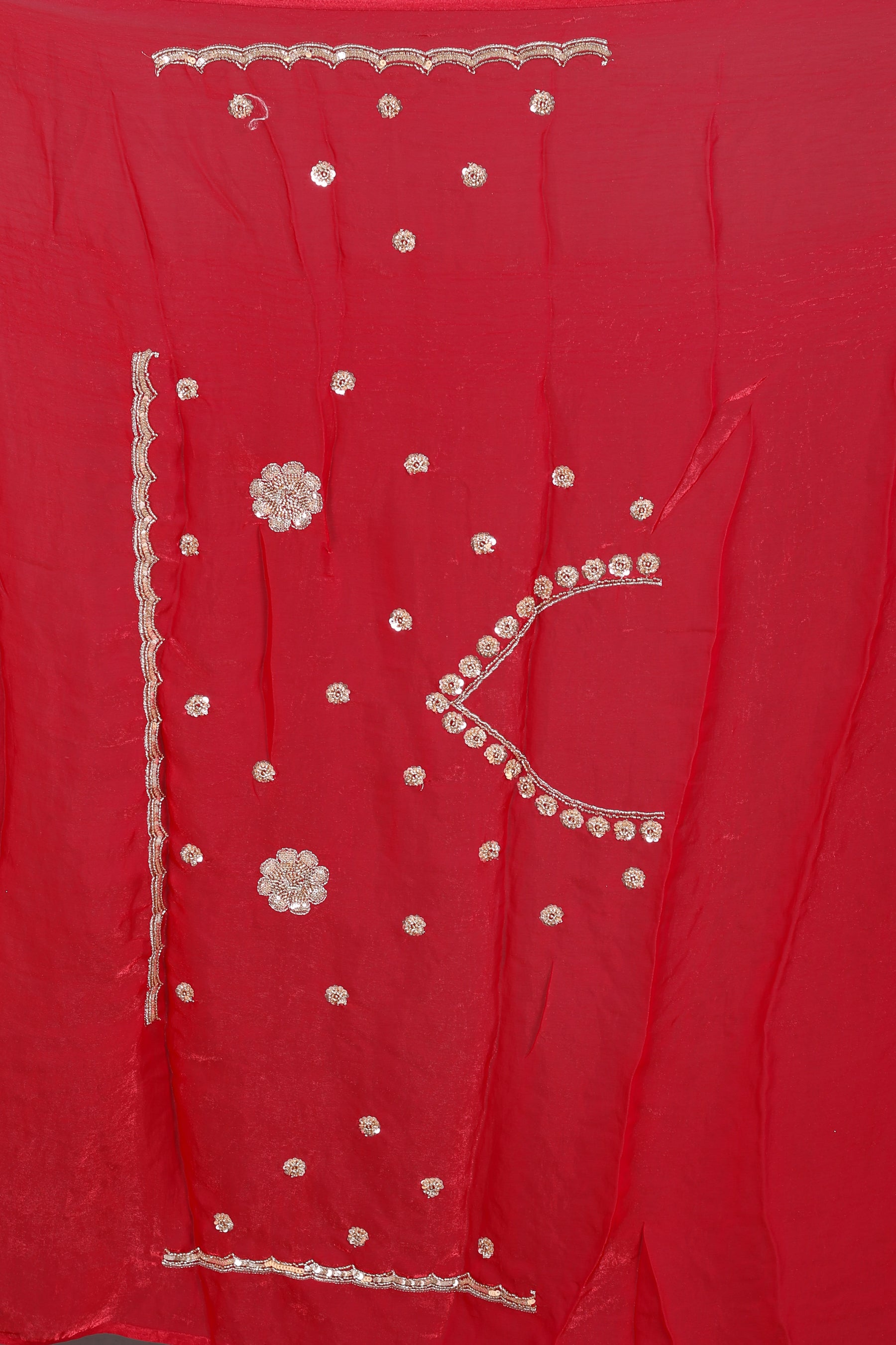 Pink Blended Georgette Saree