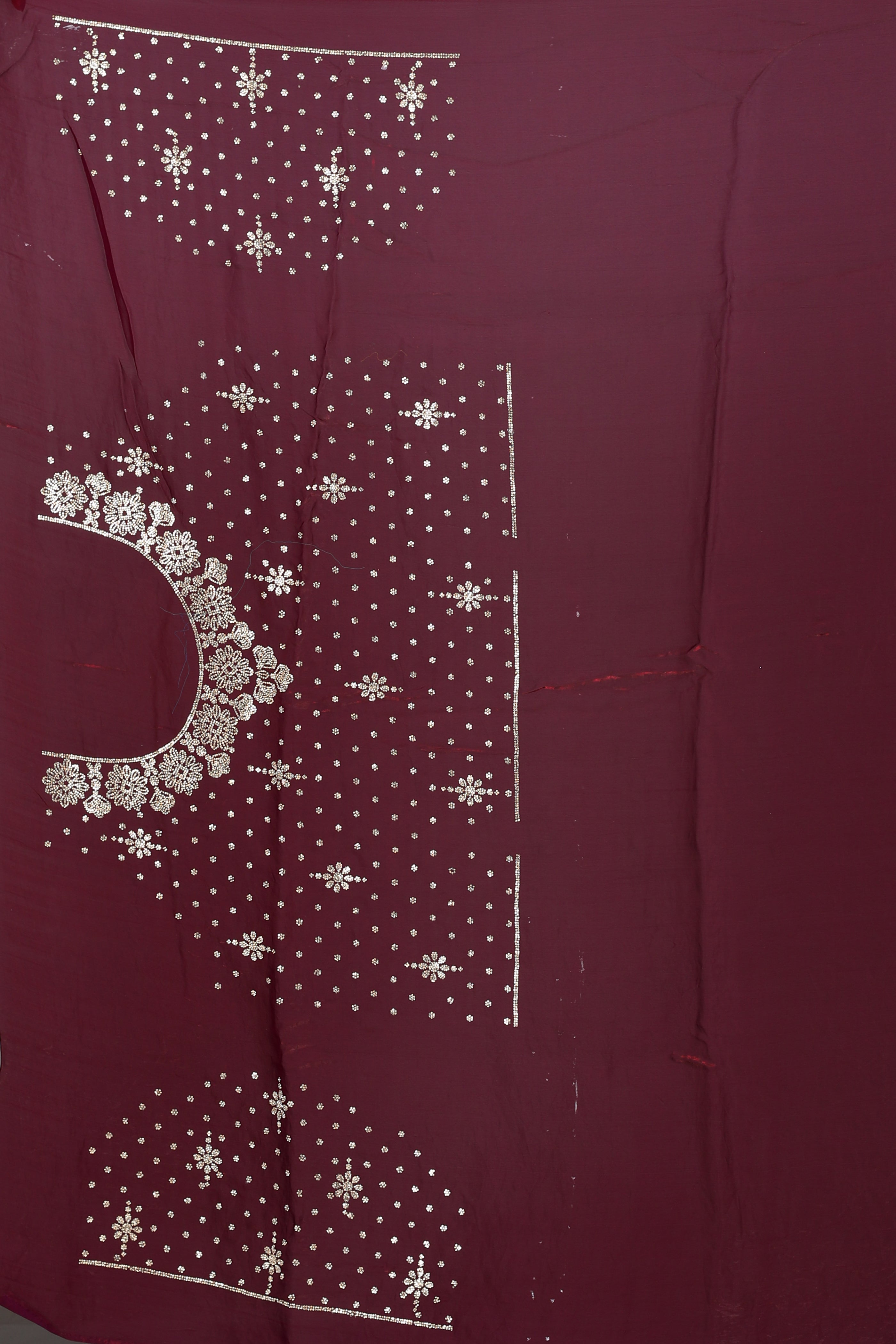 Wine Blended Georgette Saree