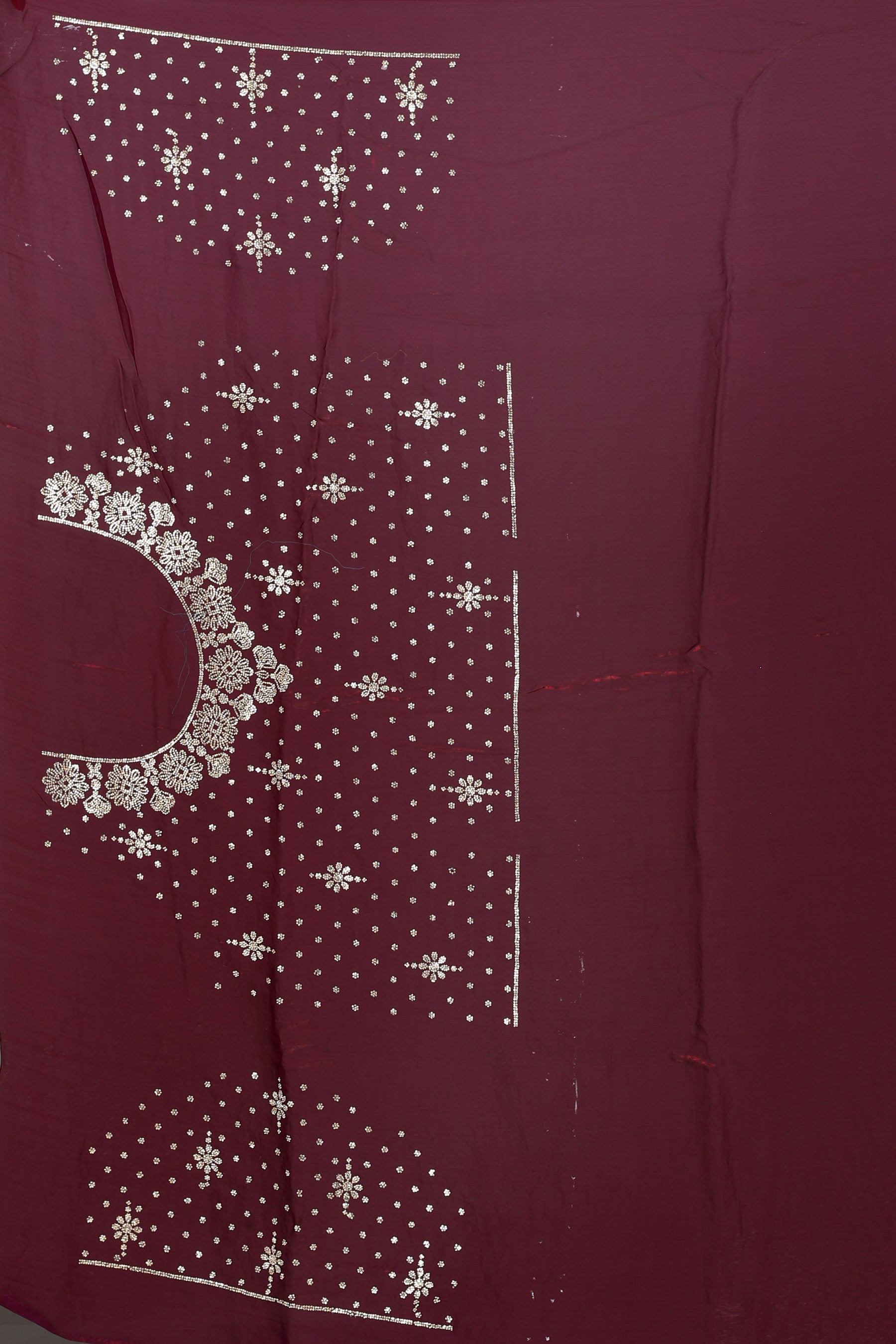 Wine Blended Georgette Saree
