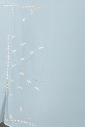 Light Blue Blended Georgette Saree