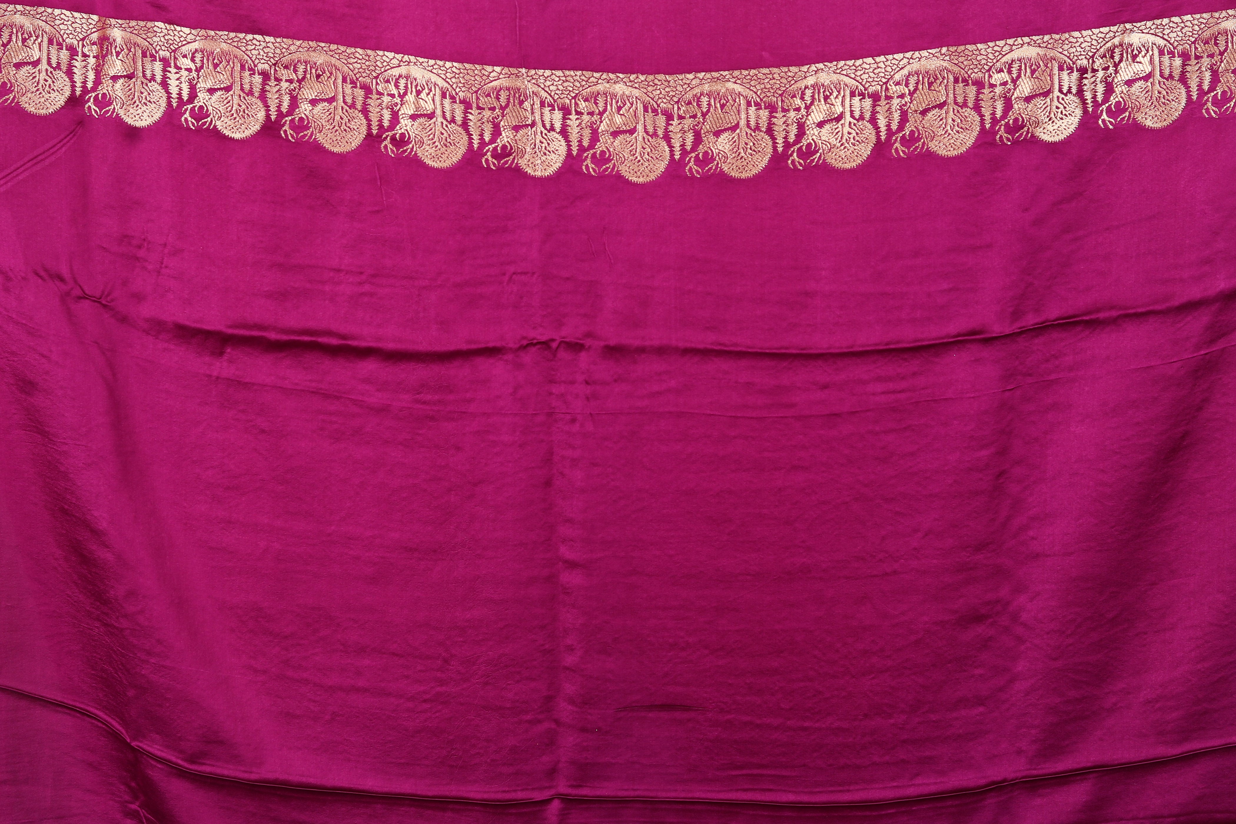 Wine Blended Satin Silk Saree - Keya Seth Exclusive