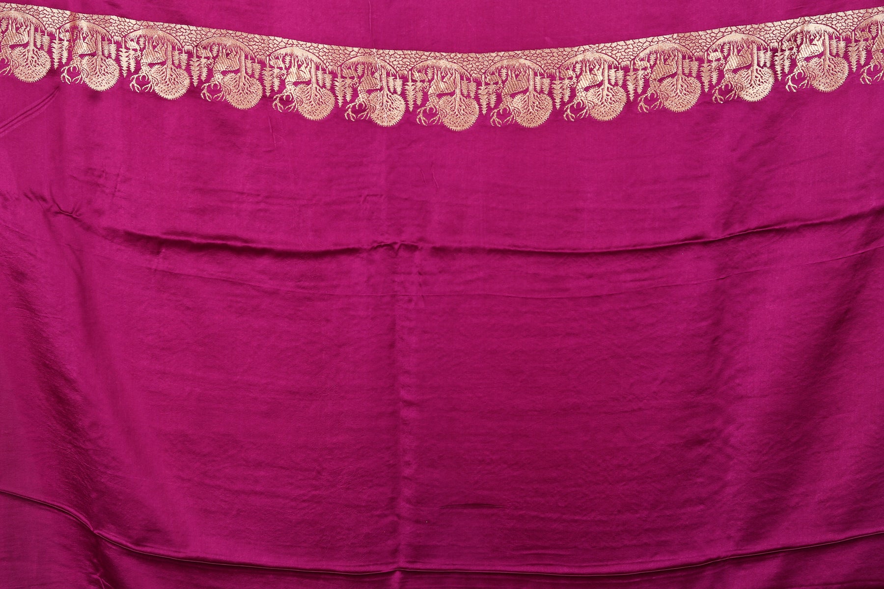 Wine Blended Satin Silk Saree - Keya Seth Exclusive