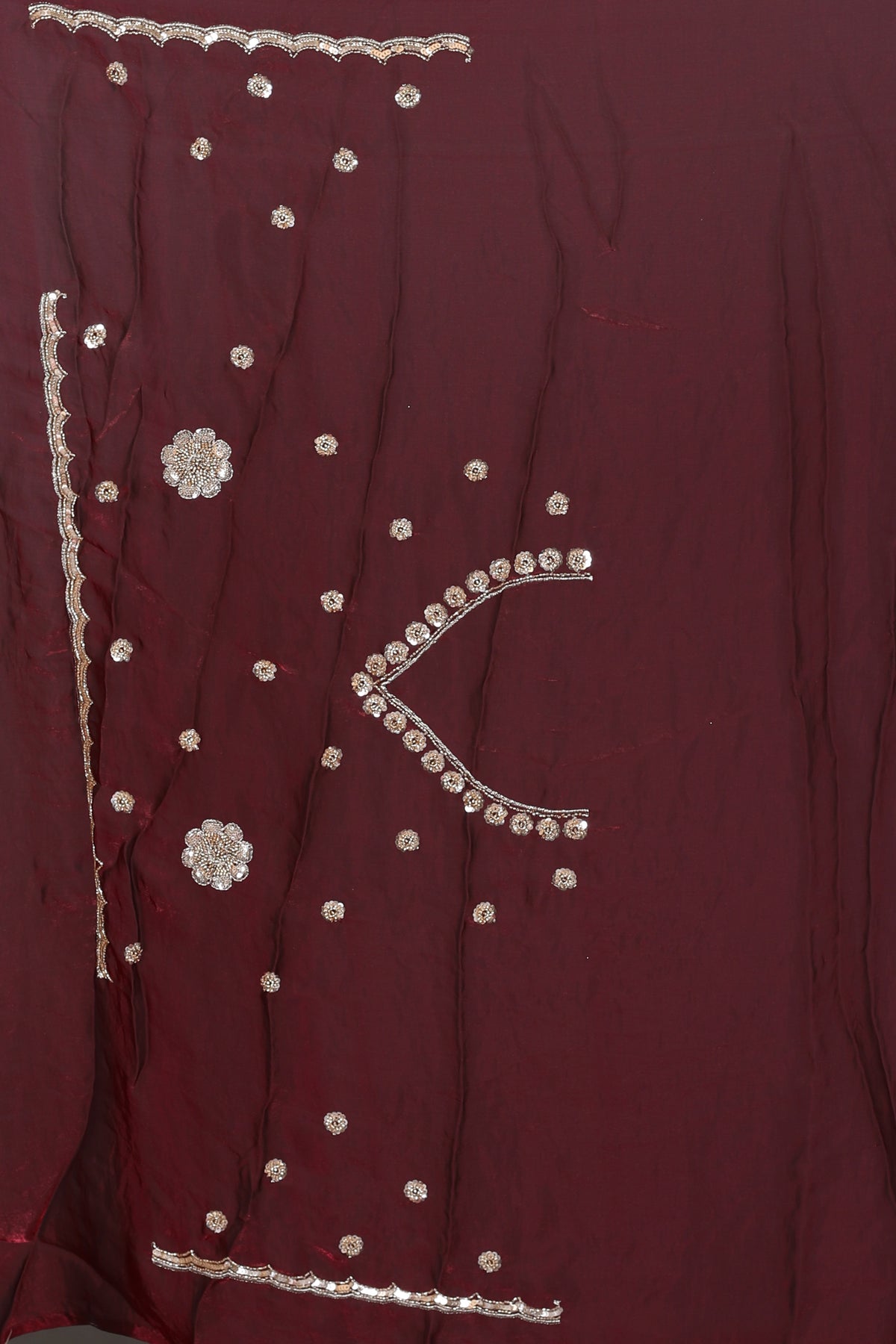 Wine Blended Georgette Saree