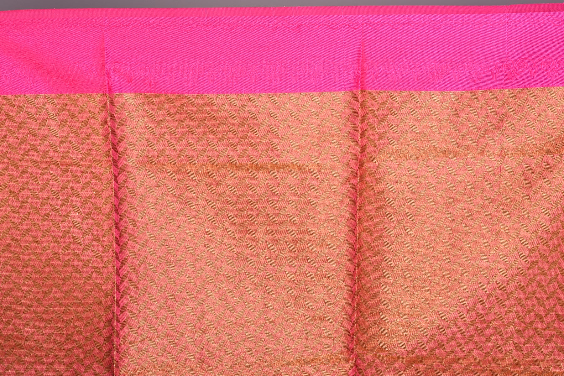 Orange Blended Organza Saree with Pink Borders - Keya Seth Exclusive