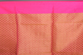 Orange Blended Organza Saree with Pink Borders - Keya Seth Exclusive