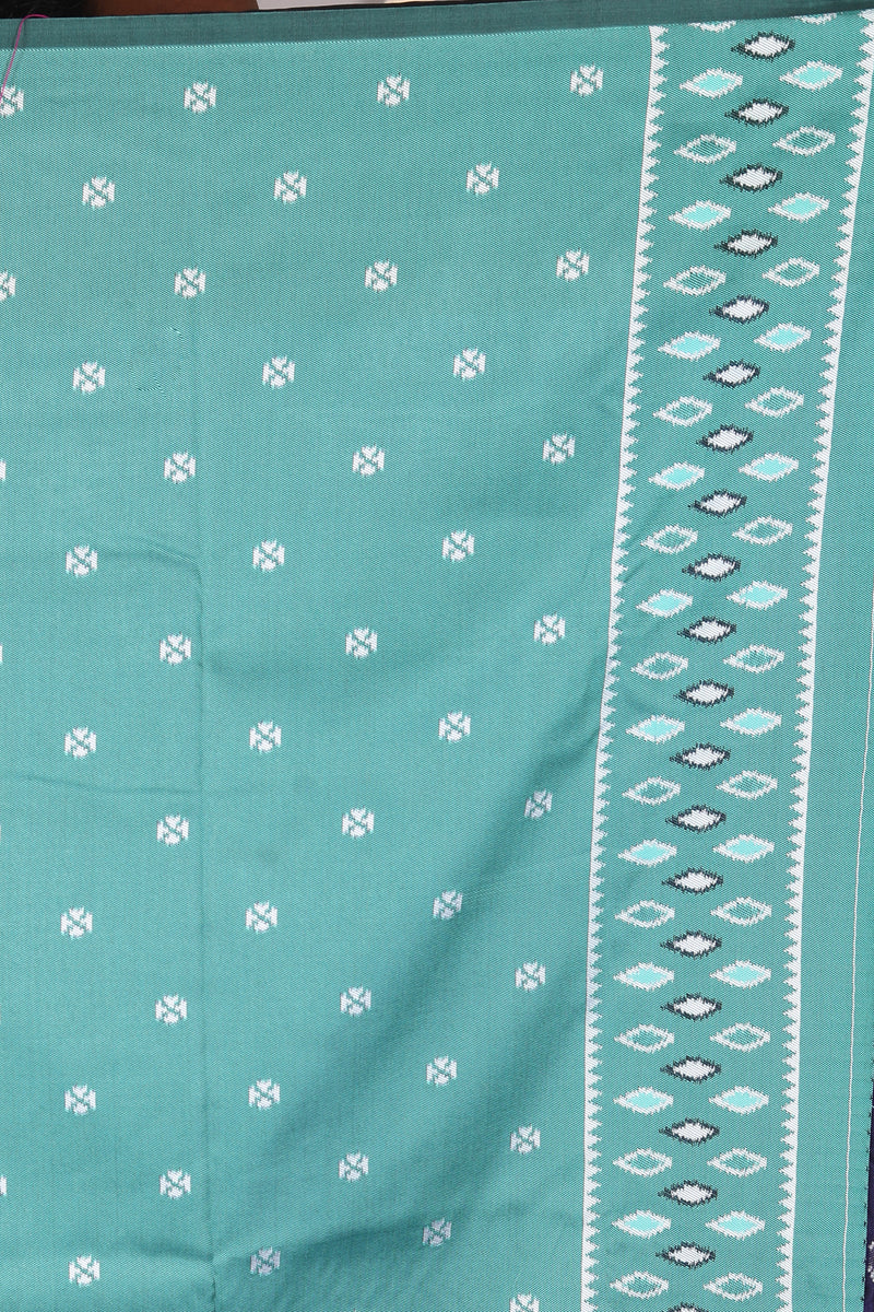 Navy Blue Blended Ikkat Silk Saree - Keya Seth Exclusive