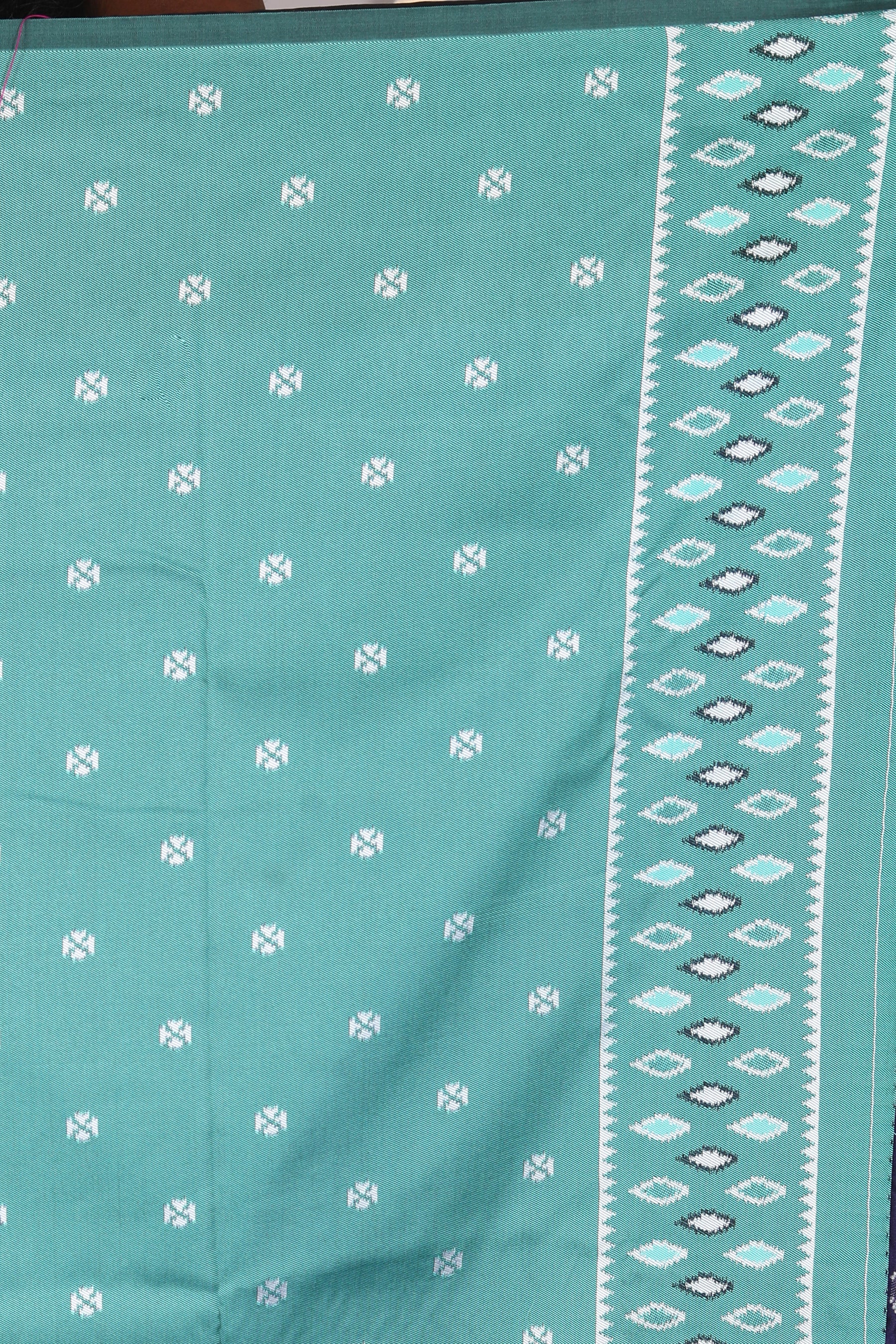 Navy Blue Blended Ikkat Silk Saree - Keya Seth Exclusive