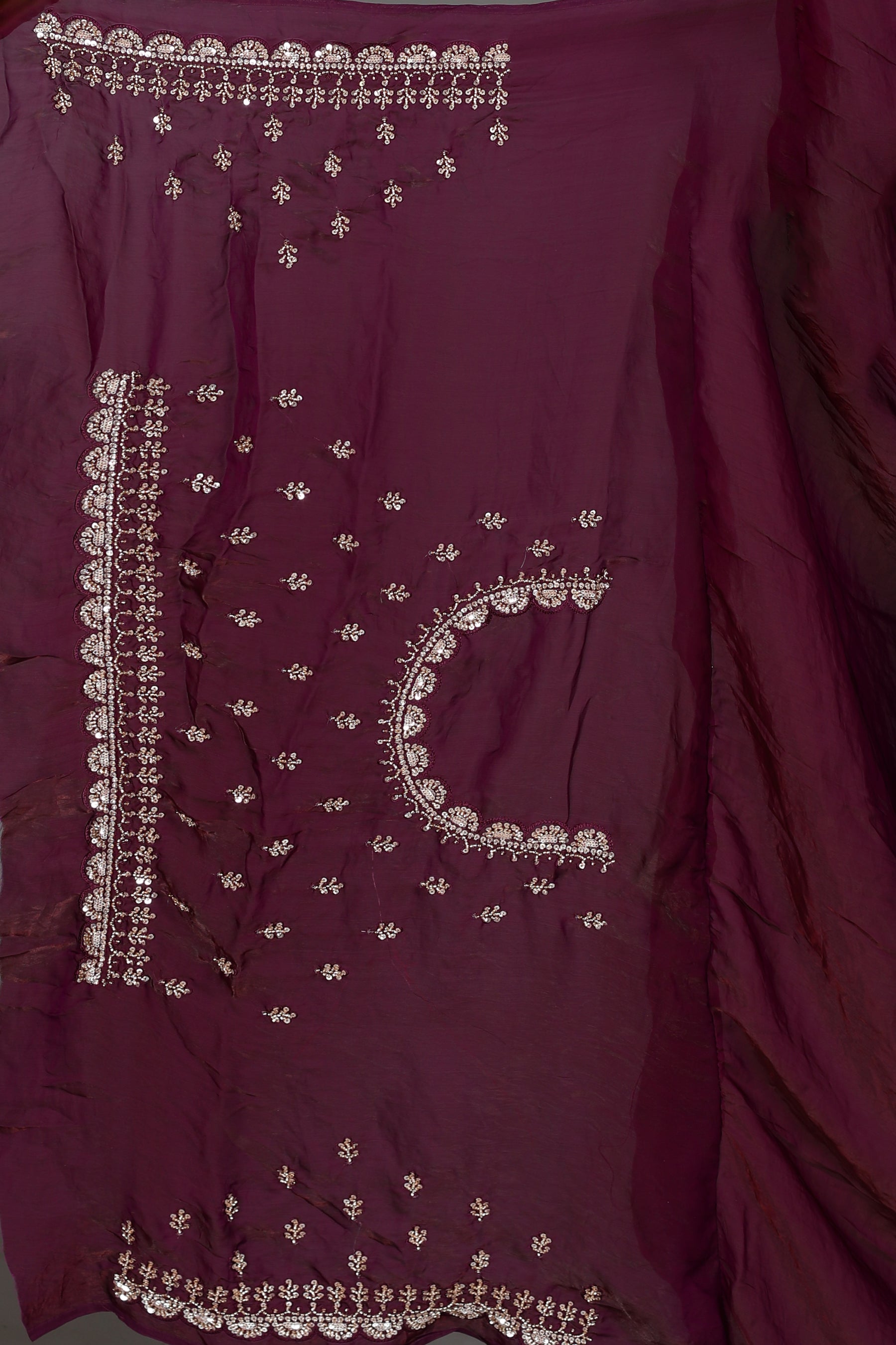 Purple Blended Organza Saree