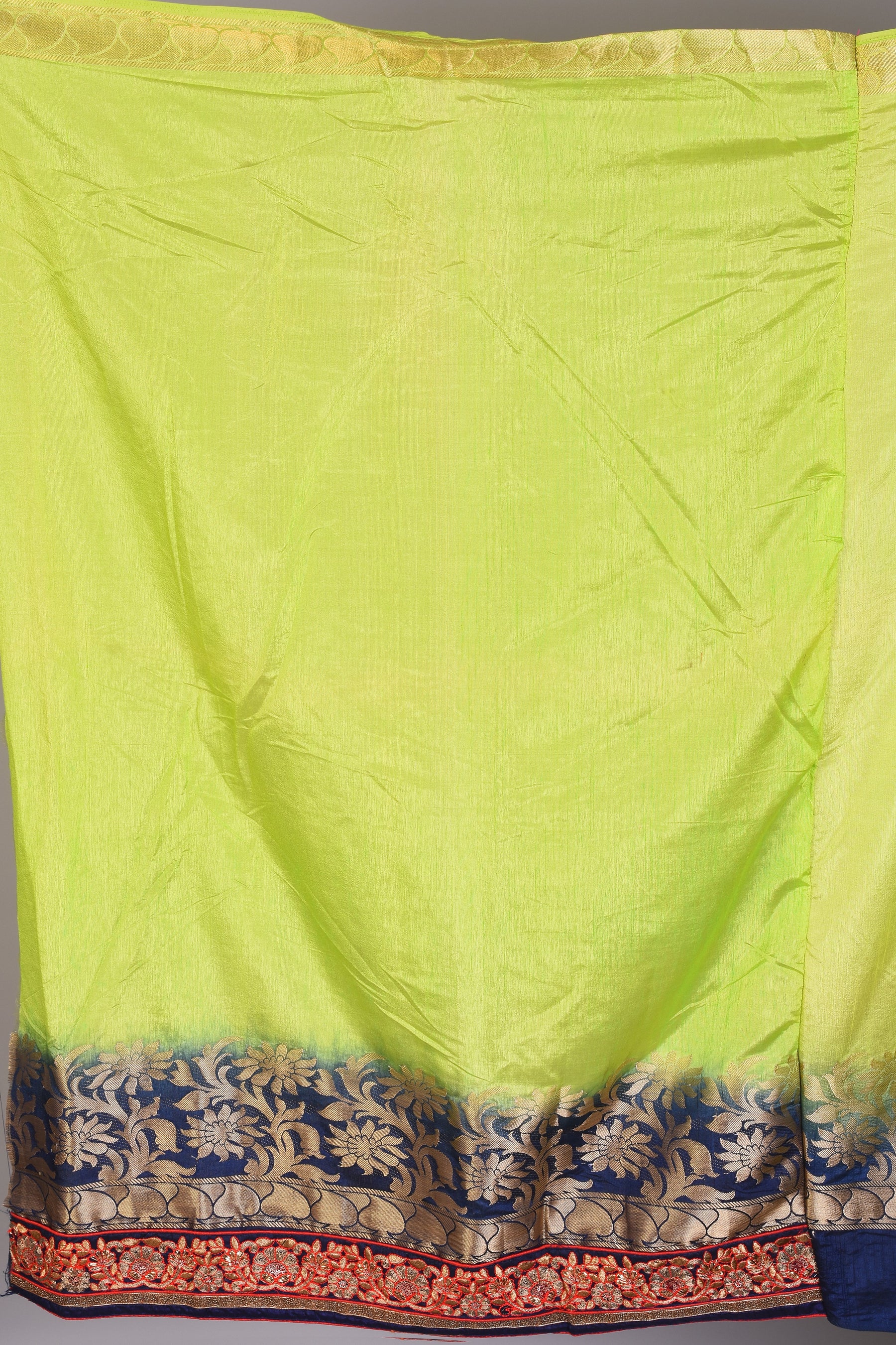 Parrot Green Blended Dola Silk Saree - Keya Seth Exclusive