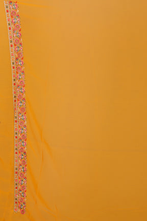Yellow Blended Organza Saree