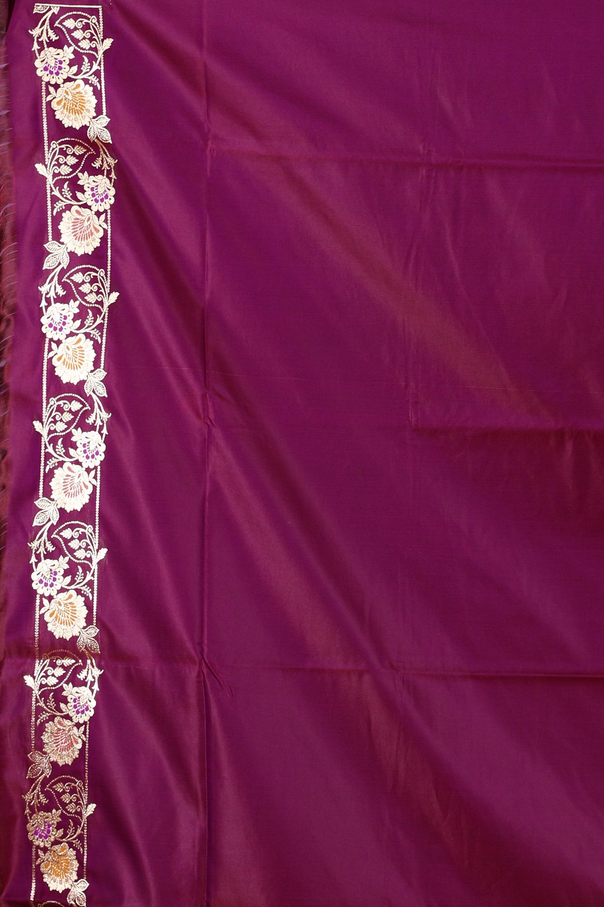Dual Tone Purple Blended Mashru Silk Saree