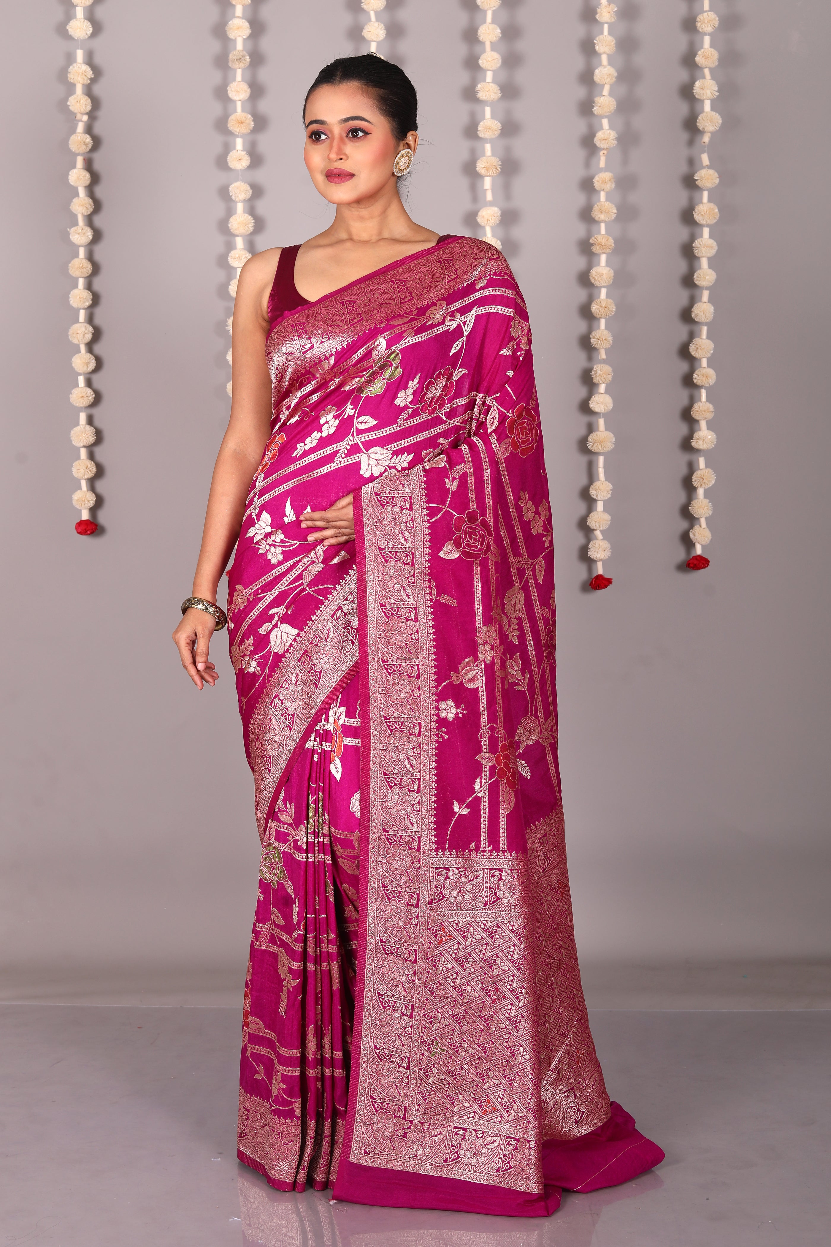Rani Blended Khaddi Saree - Keya Seth Exclusive