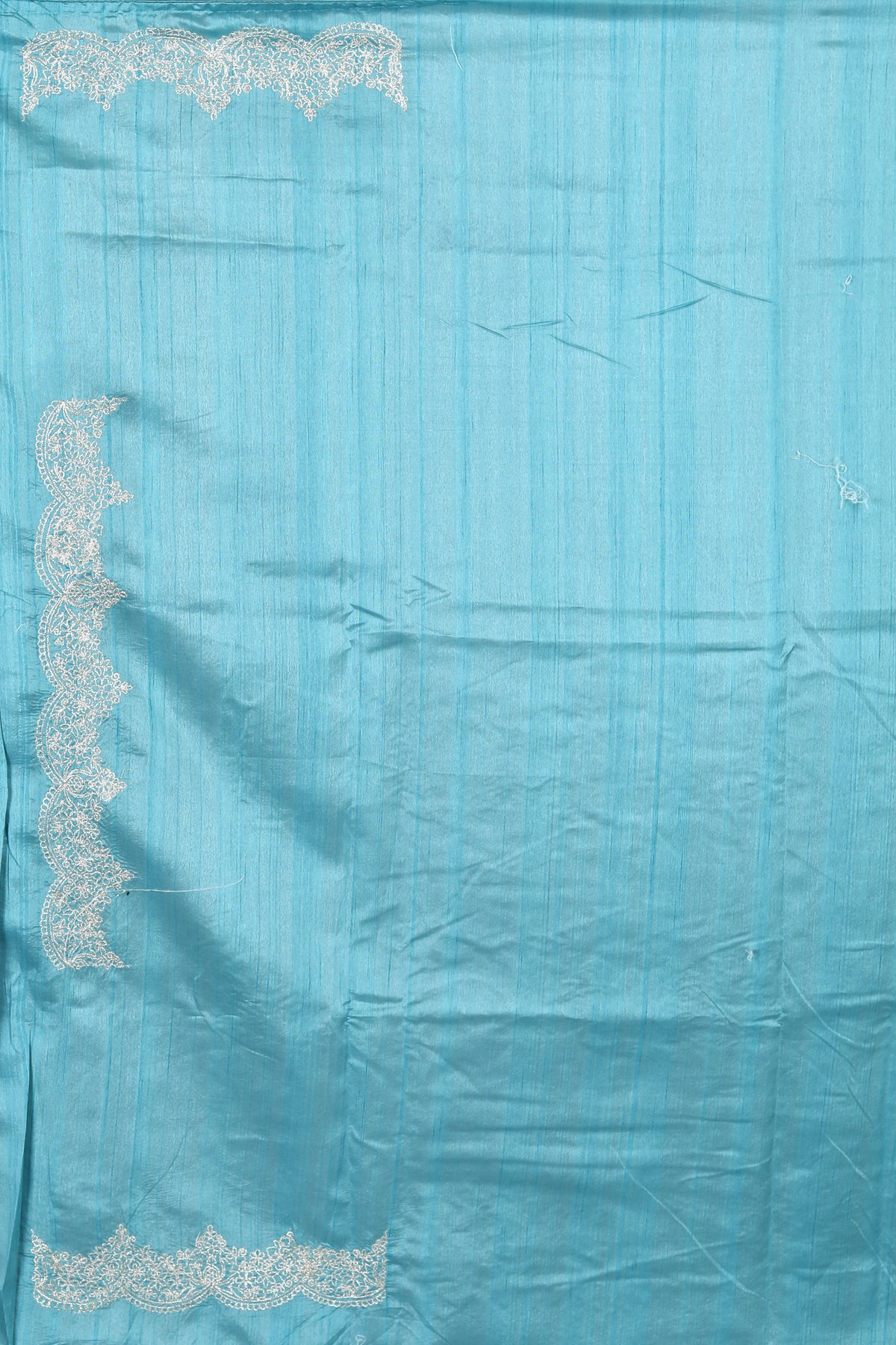 Blue Blended Tussar Silk Saree