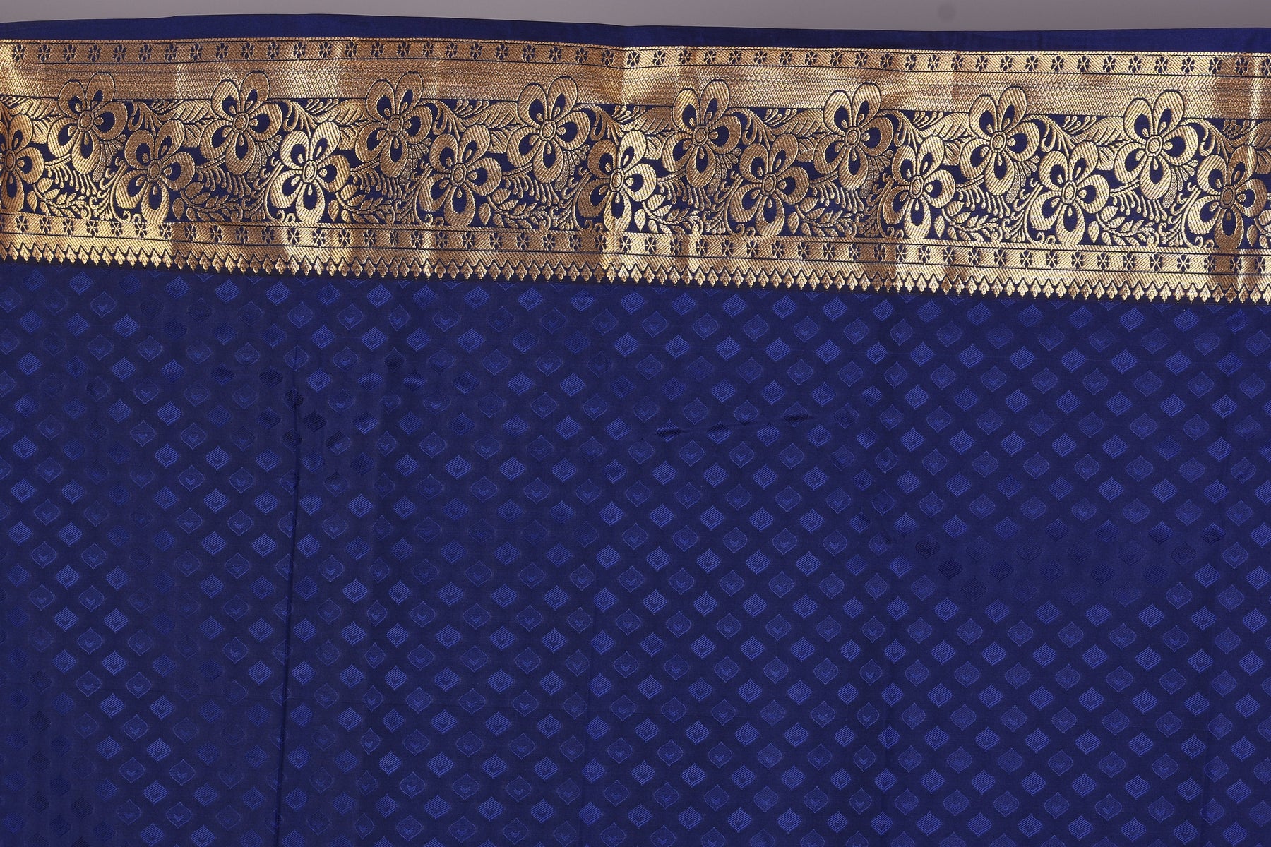 Pink Blended Kanjivaram Silk Saree with Navy Blue Borders - Keya Seth Exclusive