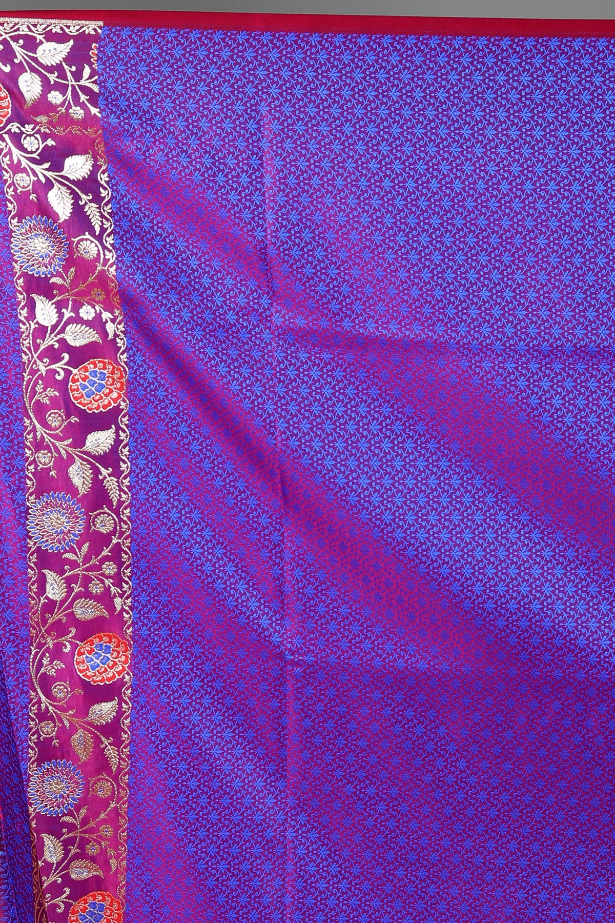 Purple Blended Mashru Silk Saree