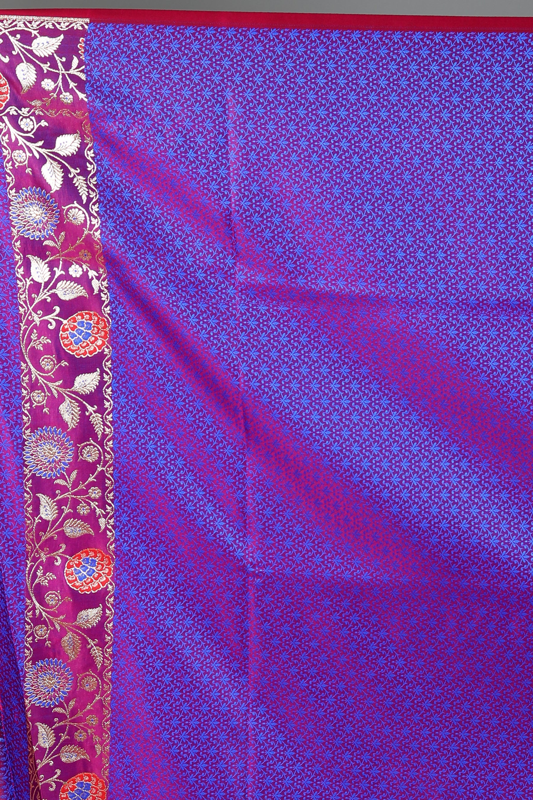 Purple Blended Mashru Silk Saree